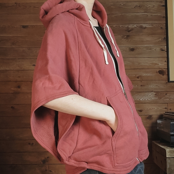 Wilfred Oversized Zipper Cape Poncho Sweater - Picture 5 of 11